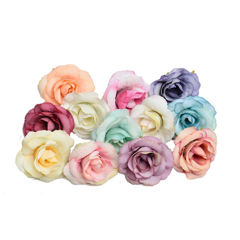 10 Bông Hoa Hồng Giả Thời Trang 4cm