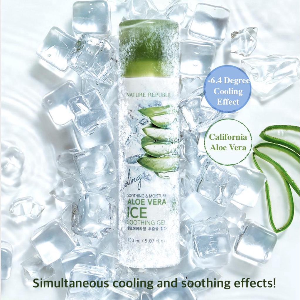 [Hàng Chính Hãng] Xịt Khoáng Lạnh Lô Hội Nature Republic Aloe Vera Ice Soothing Gel 150ml Hàn Quốc | BigBuy360 - bigbuy360.vn