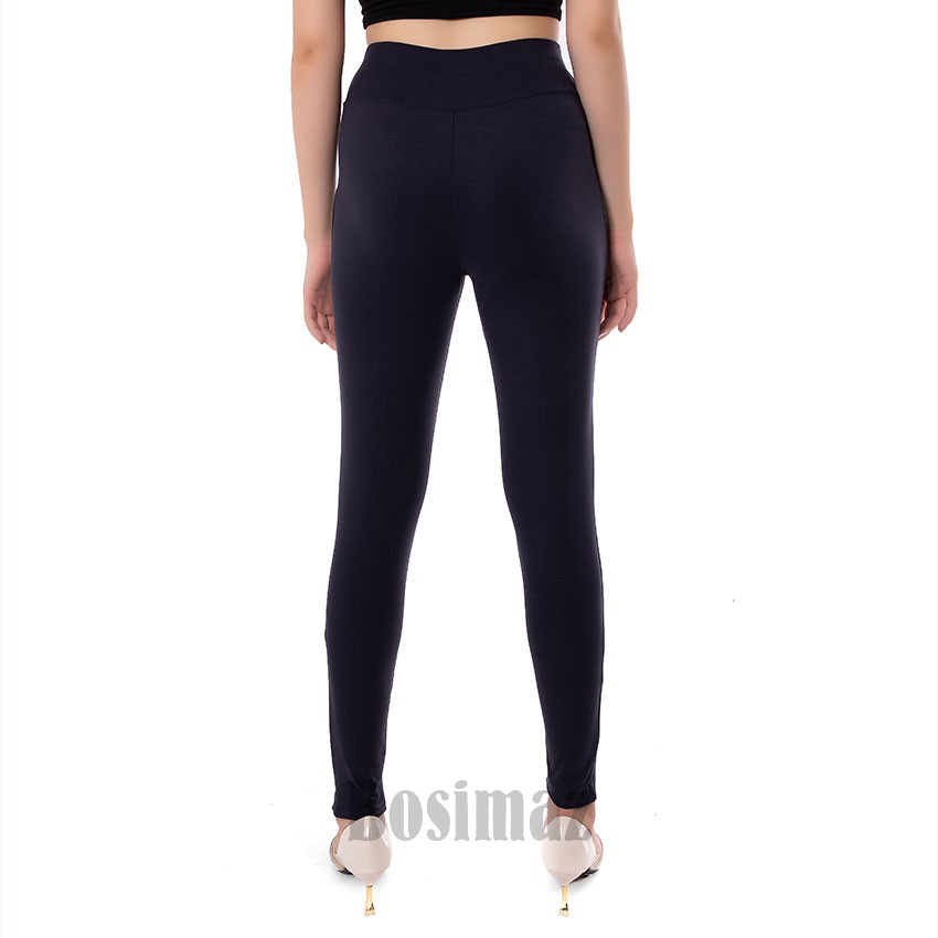 Quần Legging Nữ Bosimaz MS113 dài túi trước màu xanh navy cao cấp, thun co giãn 4 chiều, vải đẹp dày, thoáng mát.