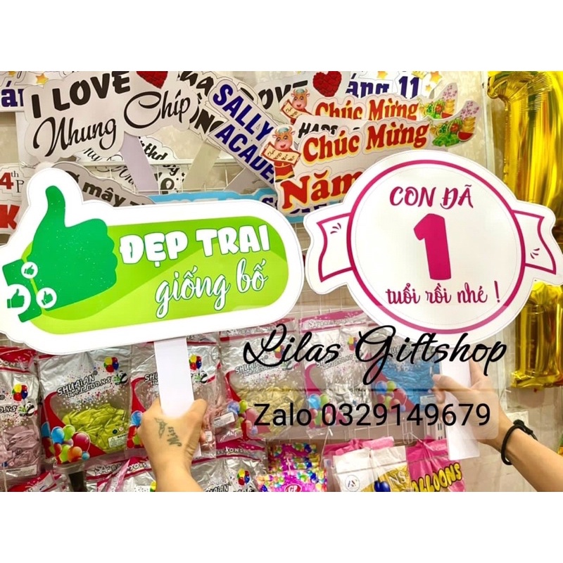 Hastag cầm tay trang trí sinh nhật, sự kiện