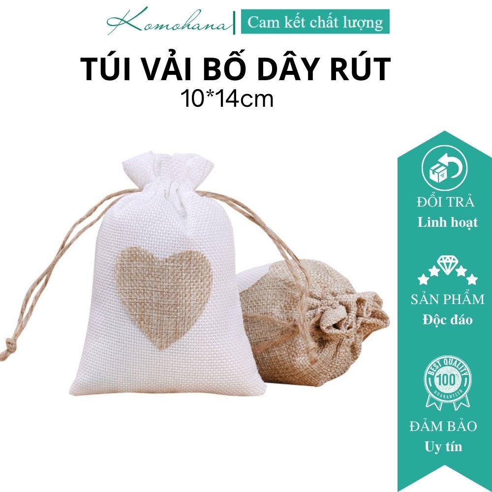 Túi vải canvas Komohana túi dây rút vải bố
