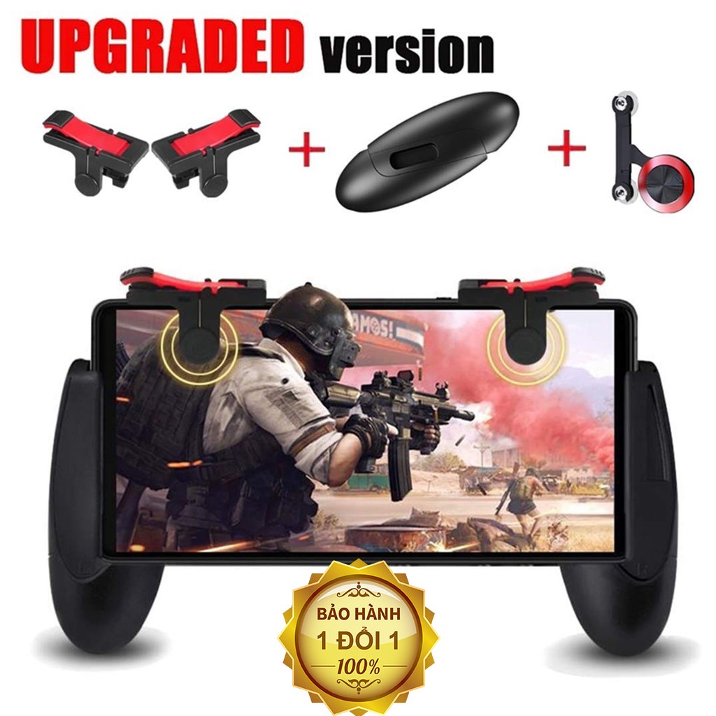 Combo PUBG Tay cầm chơi game trứng và nút bấm Pubg dòng D9 và nút joystick Q9 Chammart