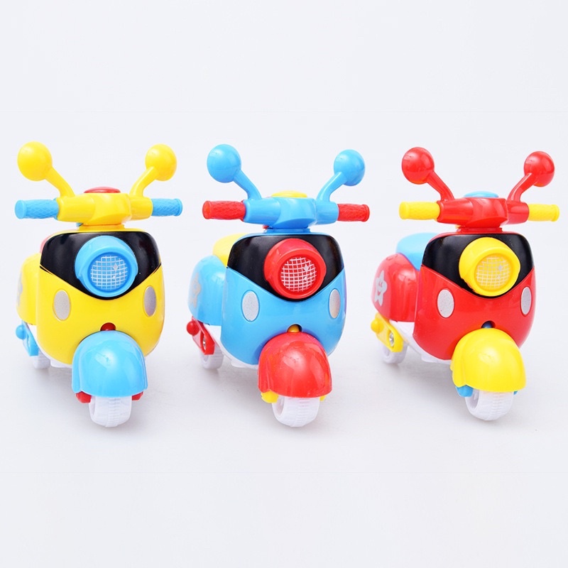 Xe máy Scooter cho bé - Đồ chơi trẻ em xe Moto tay ga mô phỏng bánh đà quán tính Đồ chơi trẻ em