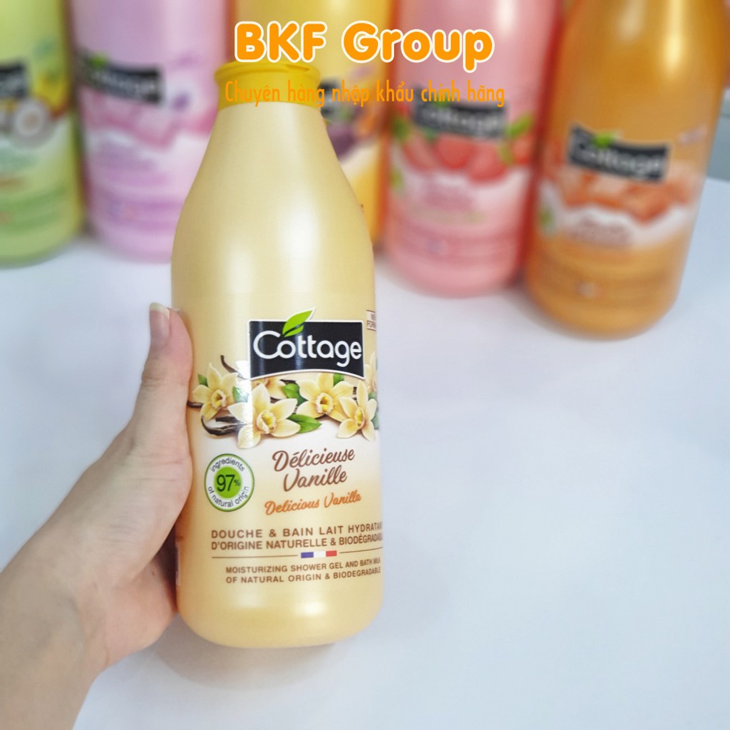 Sữa tắm Cottage La Vanille Vanilla 750ml - Chuẩn Pháp - Hàng mới