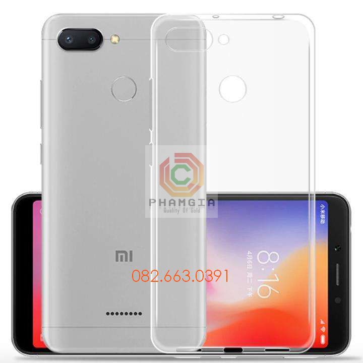Ốp lưng Xiaomi Redmi 6 silicon dẻo trong cao cấp