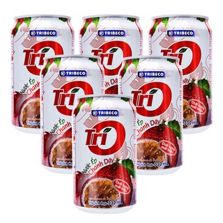 Lốc 6 lon Nước ép chanh dây Tribeco 320ml
