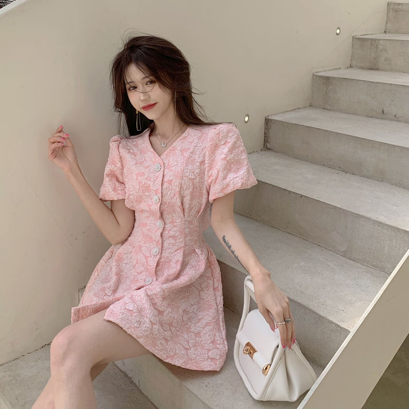 Đầm Tay Phồng Hở Lưng Cổ Chữ V Gợi Cảm Cho Nữ | BigBuy360 - bigbuy360.vn