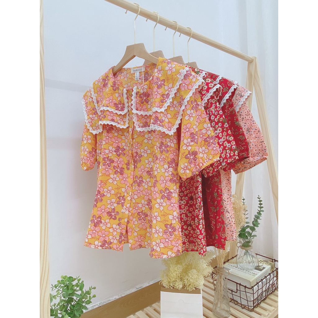 TK16 ÁO HOA THIẾT KẾ 2 LỚP PHỐI REN SALE LẺ SIZE