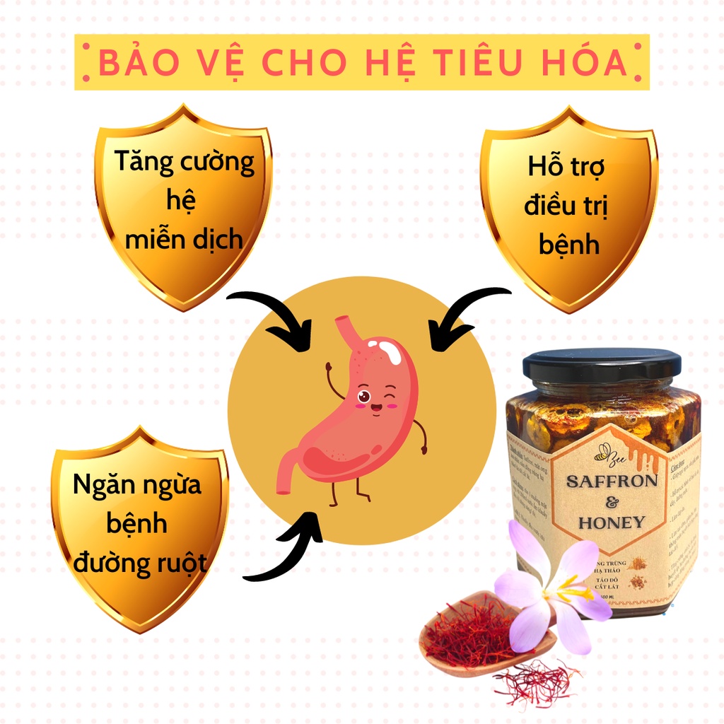 Saffron ngâm mật ong táo đỏ Beebeauty chính hãng