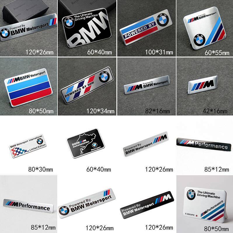 Miếng sticker tem nổi kim loại chữ M BMW trang trí xe ô tô Bmw1 Series 3 Series 5 Series 7 Series 3204 X1 X3