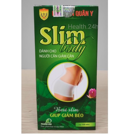 Viên Giảm cân Slim Body Học viện Quân Y Hộp 100 viên