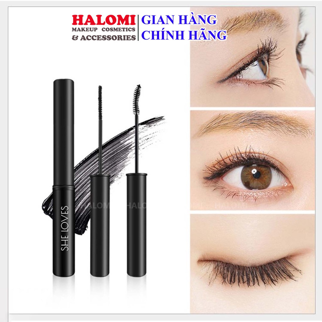 Mascara She Loves đầu chải nhỏ chống nước không nhòe