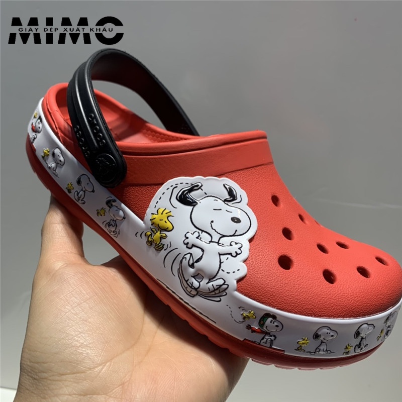 Dép Sục Nhựa Hoạt Hình 3D in hình chó Snoopy siêu cute cho bé - Tặng 10 jibit 2D, Full Box
