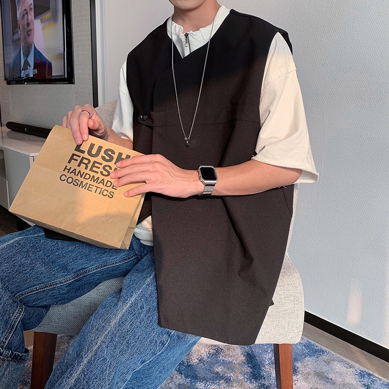 Áo khoác gile nam nữ Mavota áo ghi lê unisex form rộng phong cách Hàn Quốc GILE03