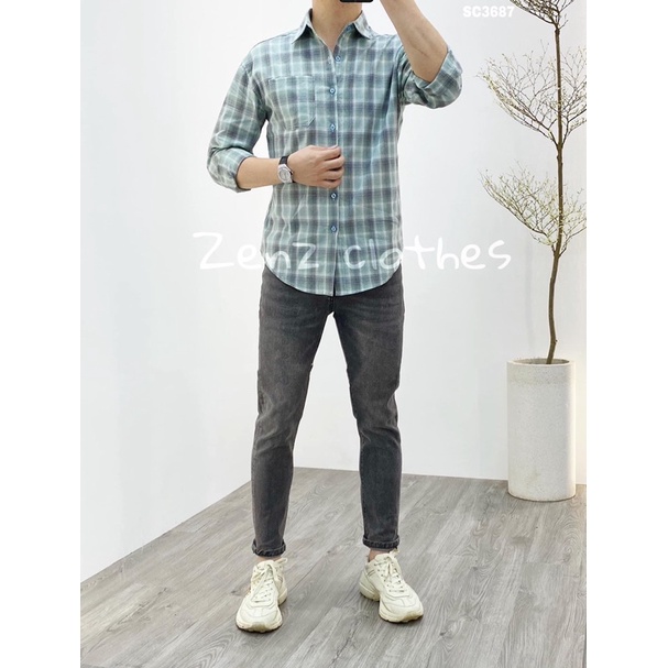 [Mã SRBACK010912 hoàn 20K xu đơn 50K] [SIÊU PHẨM]💥Áo sơ mi nam dài tay ❤️FREESHIP❤️ áo sơ mi kiểu hàn quốc kẻ sọc caro