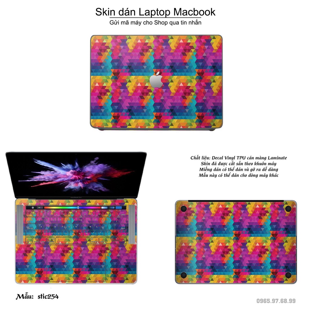 Skin dán Macbook mẫu spectrun - stic254 (đã cắt sẵn, inbox mã máy cho shop)