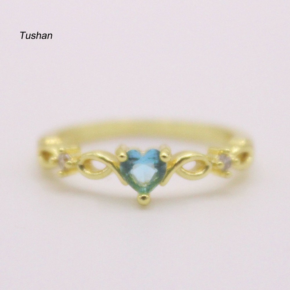 Dụng Cụ Kéo Căng TUSHNhẫn HợP Kim ĐíNh Đá HìNh Tim ThờI Trang