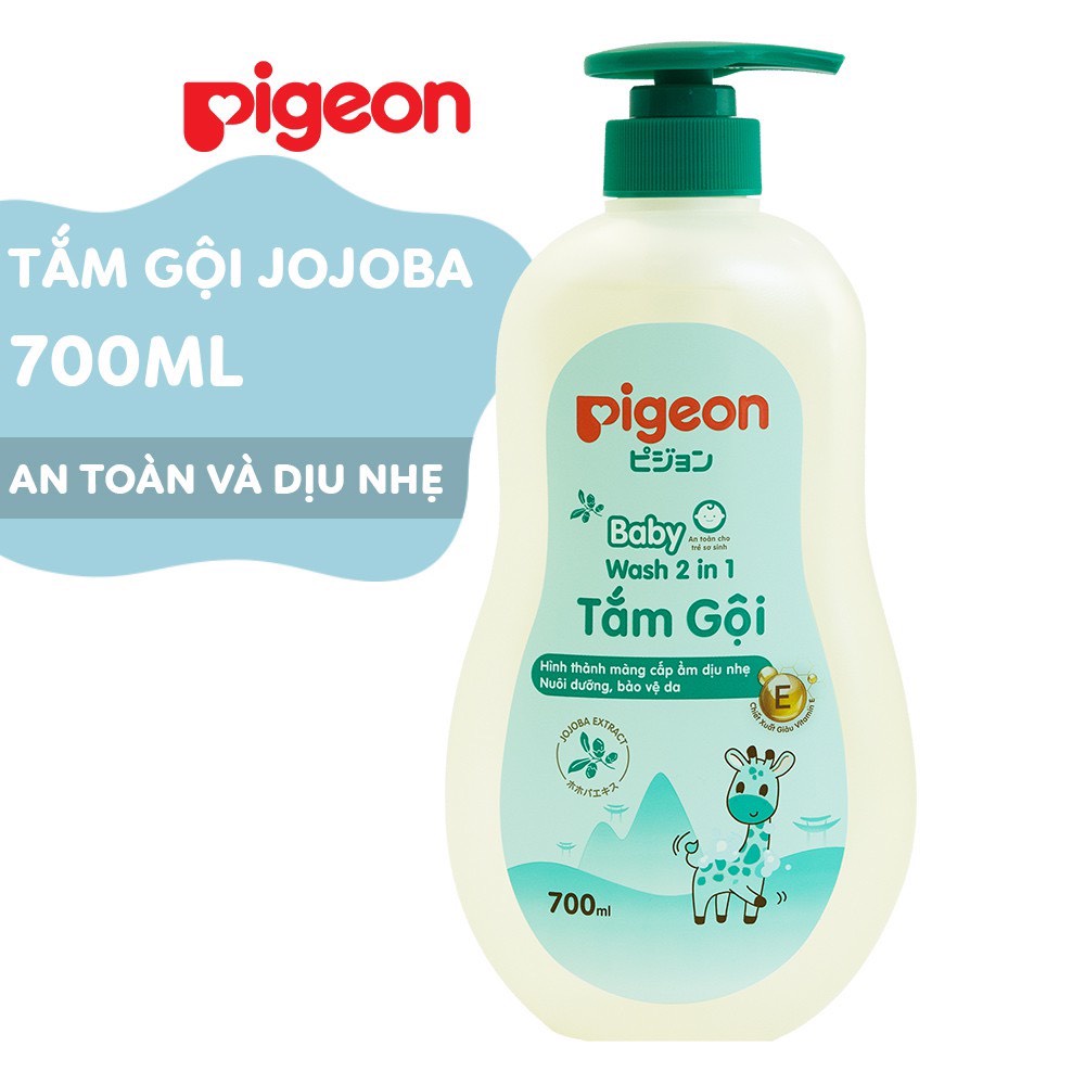 (Mẫu mới) Tắm gội Pigeon 2 trong 1 Hoa Hướng Dương &amp; Jojoba cho bé