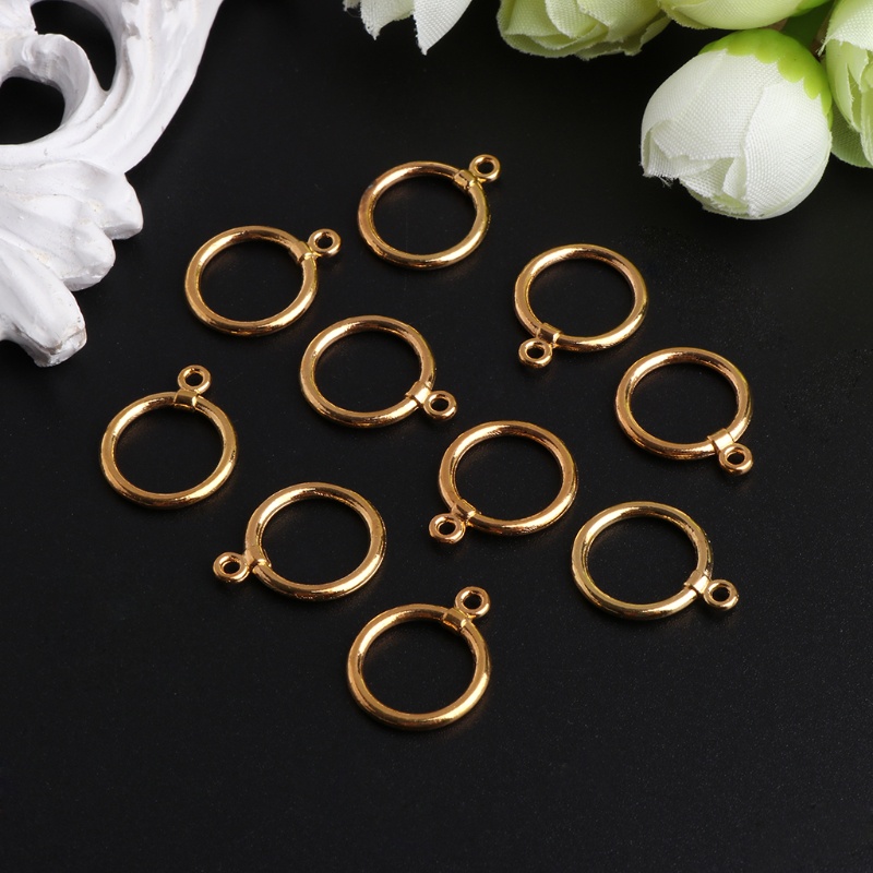 Set 10 Móc Khóa 14mm Bằng Thép Không Gỉ Dùng Để Làm Đồ Trang Sức Thủ Công