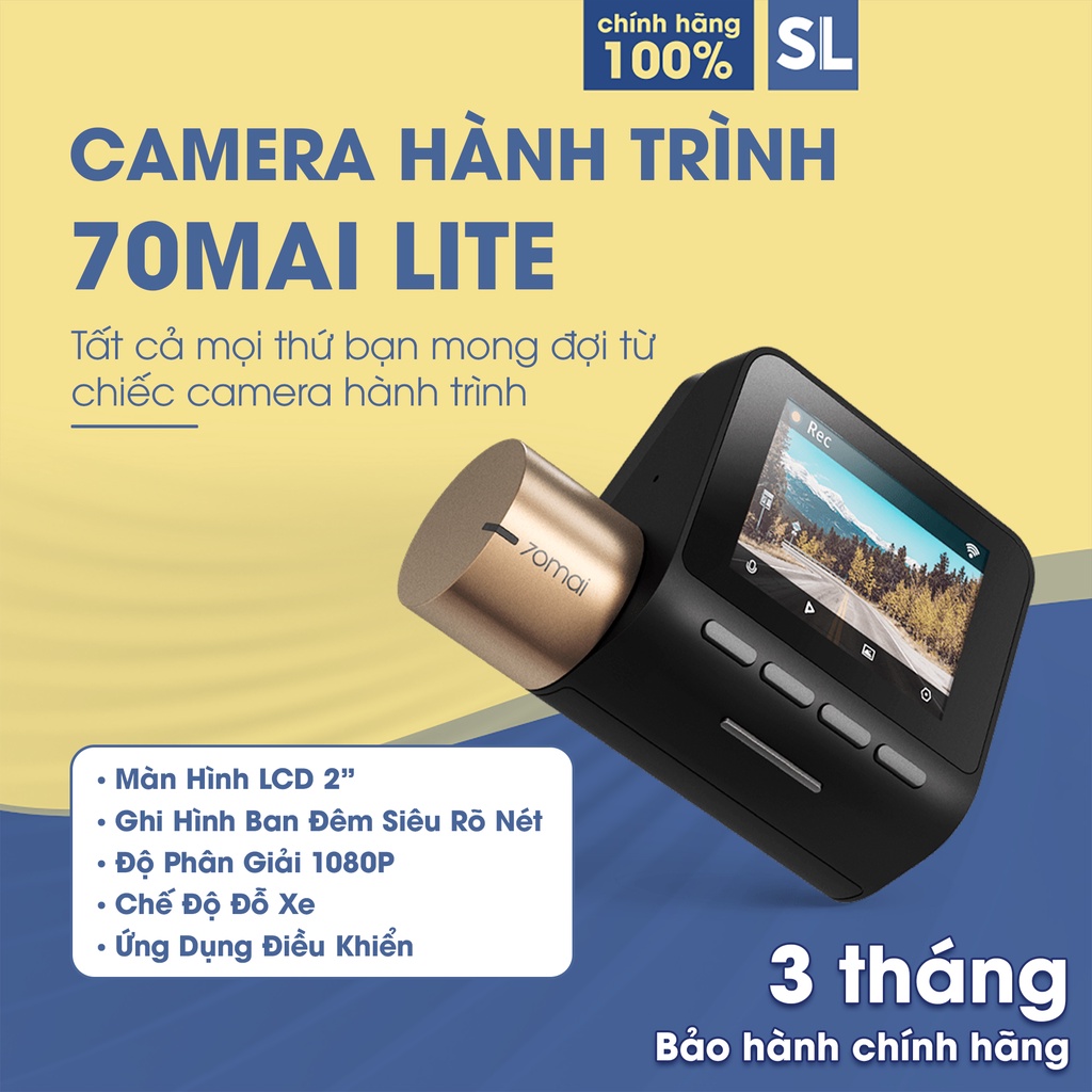 Camera hành trình 70mai Dashcam Pro Lite D08 - Phiên bản quốc tế