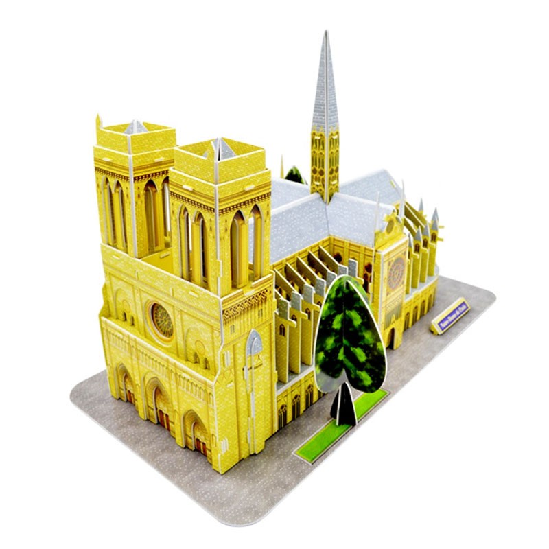 Mô Hình Giấy 3D Magic Puzzle: Nhà Thờ Đức Bà Paris G168-4 [90 Chi Tiết]
