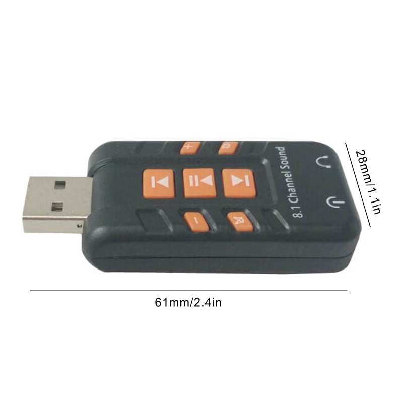 Thẻ Chuyển Đổi Âm Thanh USB 8 1 Kênh 3 5mm AUX Chuyên Dụng Cho Game Thủ