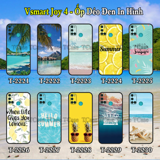 Ốp lưng Vsmart Joy 4 dẻo đen in hình Hello Summer (mùa hè sôi động)