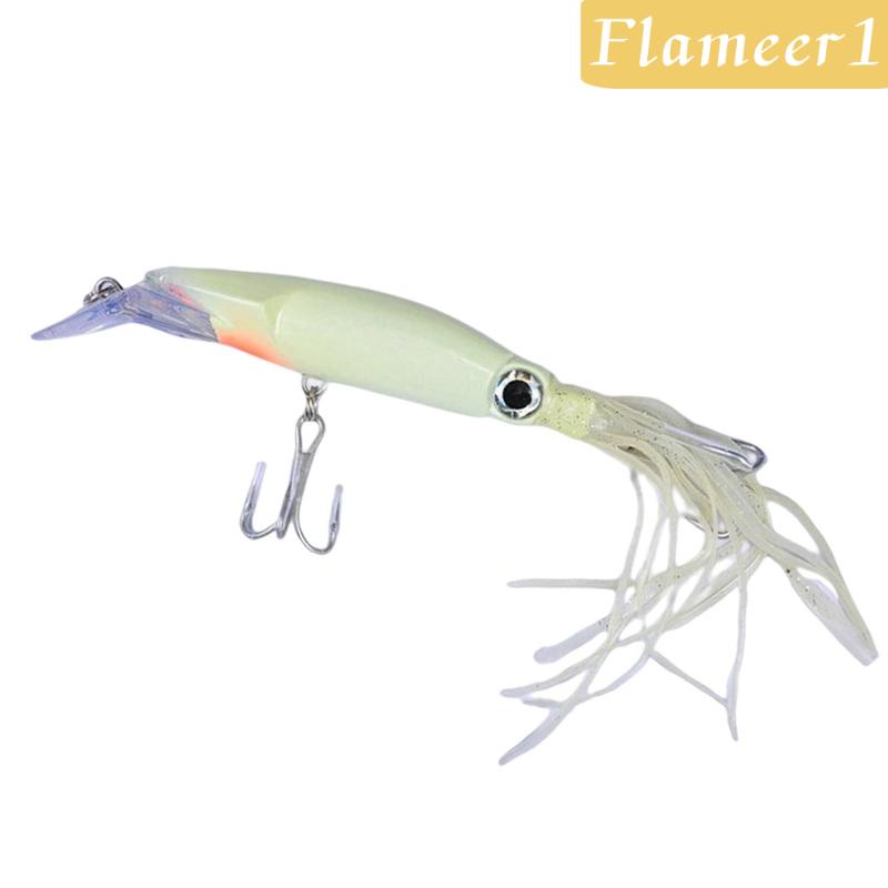 [Flameameer1] Mồi Mực Dạ Quang Giống Thật 8.6in Cho Nước Mặn
