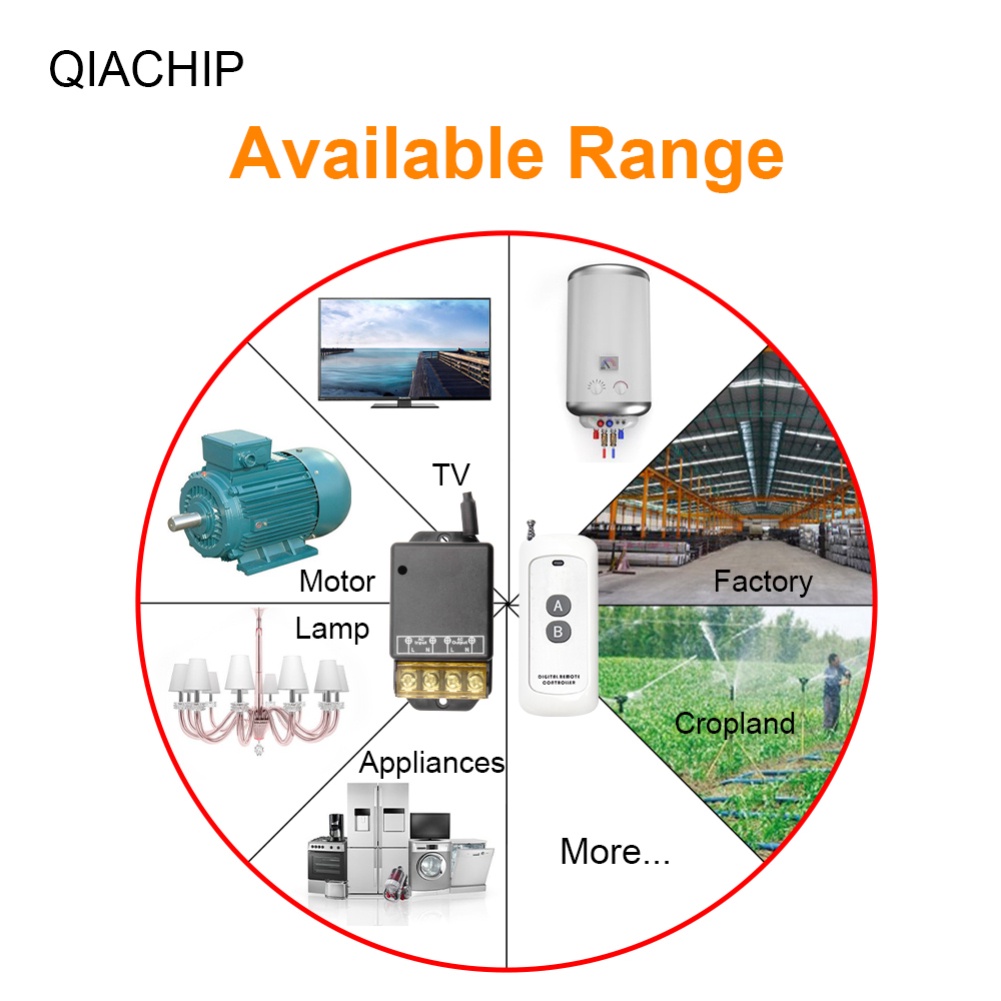 Công Tắc Điều Khiển Từ Xa Không Dây Aubess 433Mhz 220v 110v 30A Cho Máy Bơm Nước / Đèn