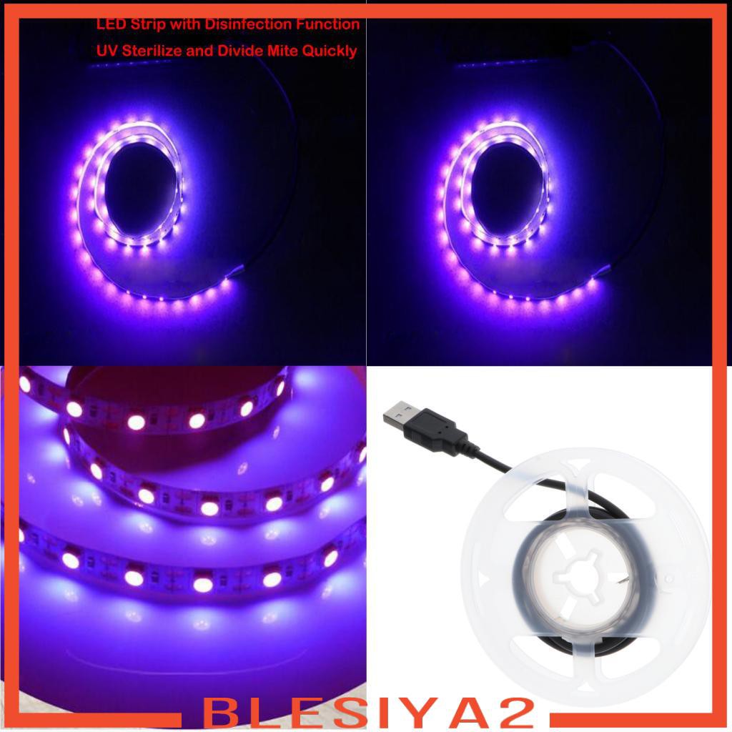 DC5V UV Ultraviolet Purple LED Strip Lights UV Lamp Battery Powered_0.5m