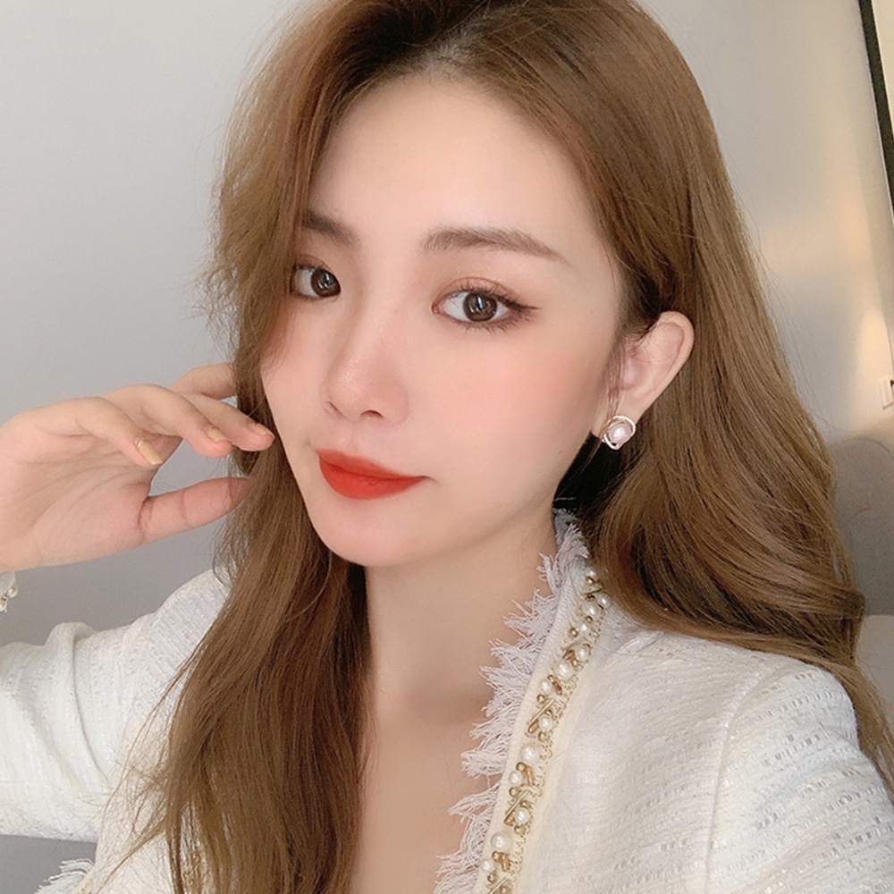 Bông Tai Ngọc Trai Xoắn Ốc Cỡ Lớn Thời Trang Mới 2022 925 Hoa tai