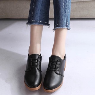 {Siêu rẻ} Giầy đốc nữ lót vải trong đế nâu 3 phân