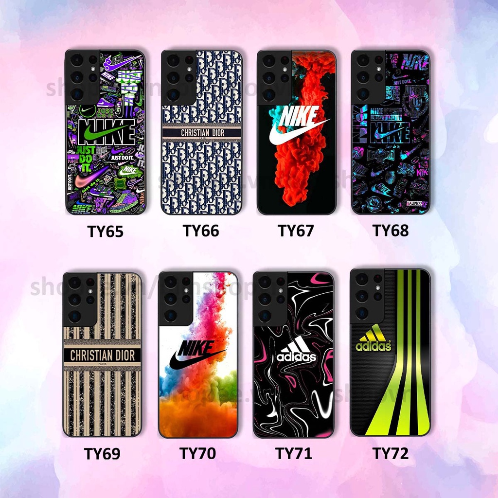 Ốp Samsung S21 Ultra in hình thương hiệu nhiều màu sắc thể thao cá tính thời trang
