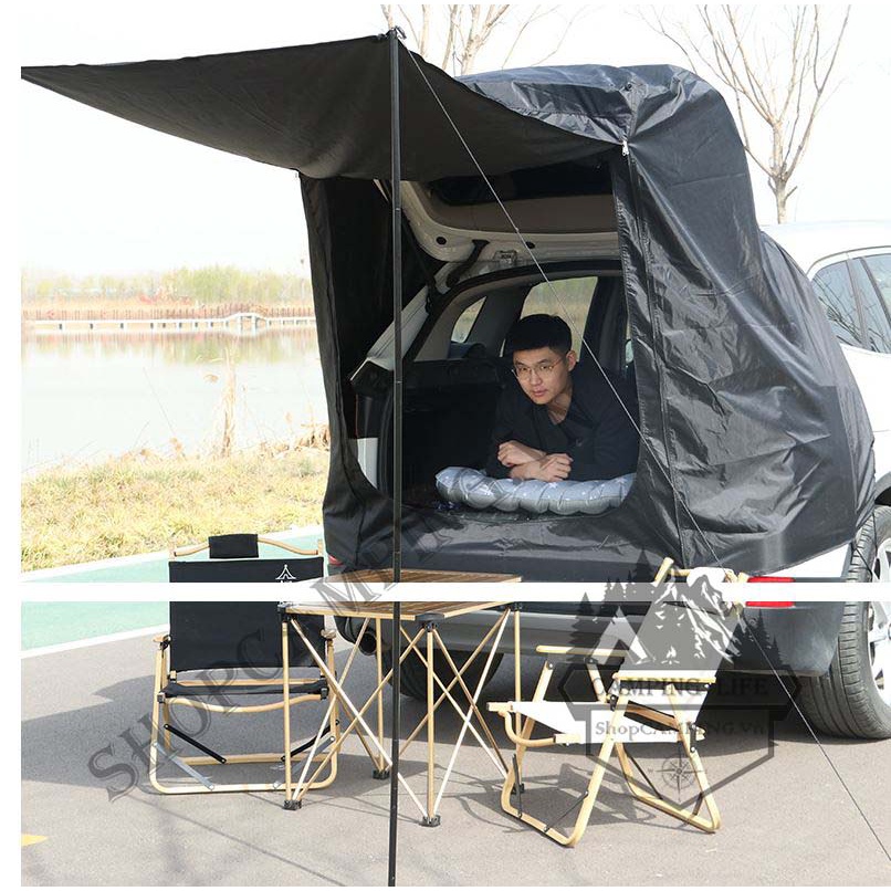 Lều gắn cốp xe hơi, lều che nắng gắn đuôi xe dành cho cắm trại dã ngoại - Camping VietNam