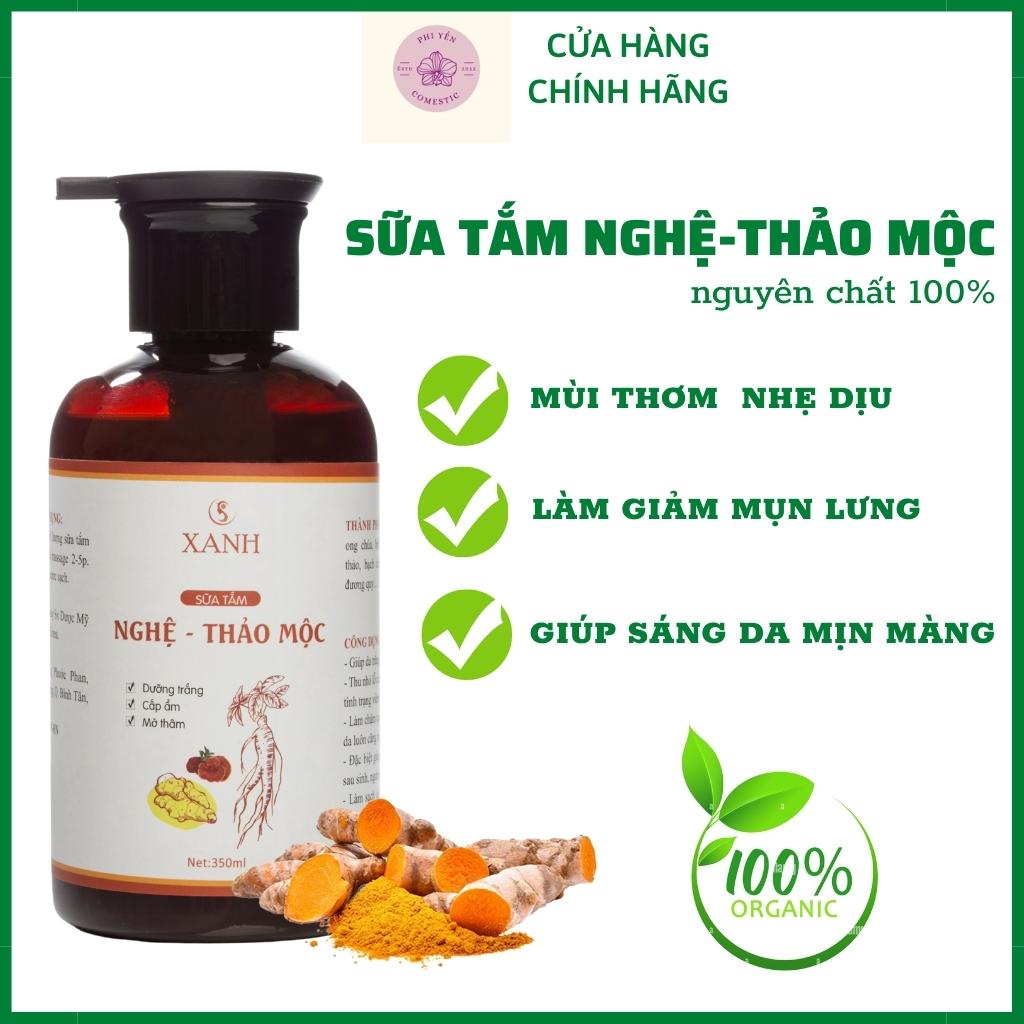 Sữa tắm nghệ thảo mộc gừng nguyên chất giảm mụn lưng và ngực hiệu quả