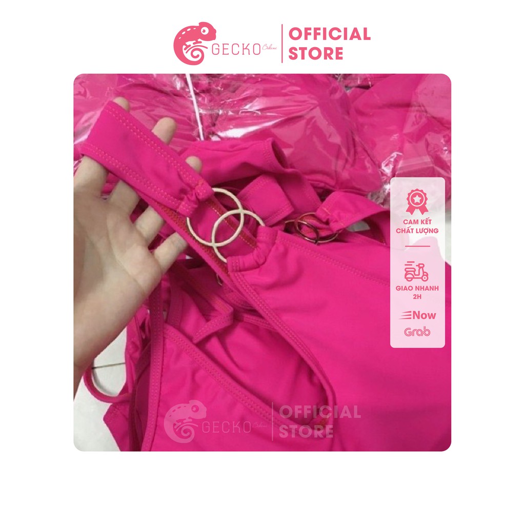 Bikini Đồ Bơi 1 Mảnh Khoen Lệch Vai Và Tay Dài GK0102 (Ảnh Thật)