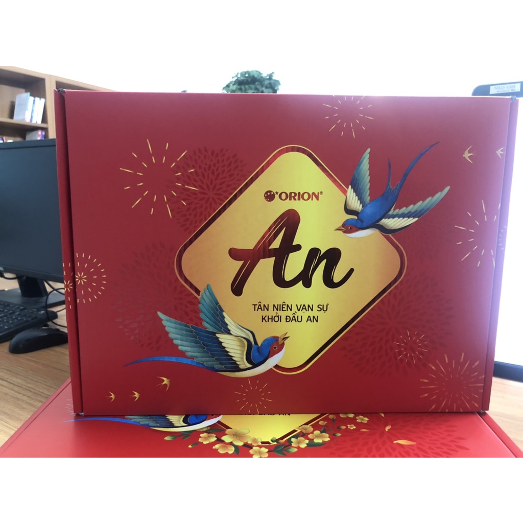Thùng 4 Hộp Quà Tết Orion An 2022 loại nhỏ 693,7g (kèm túi xách giấy) | BigBuy360 - bigbuy360.vn