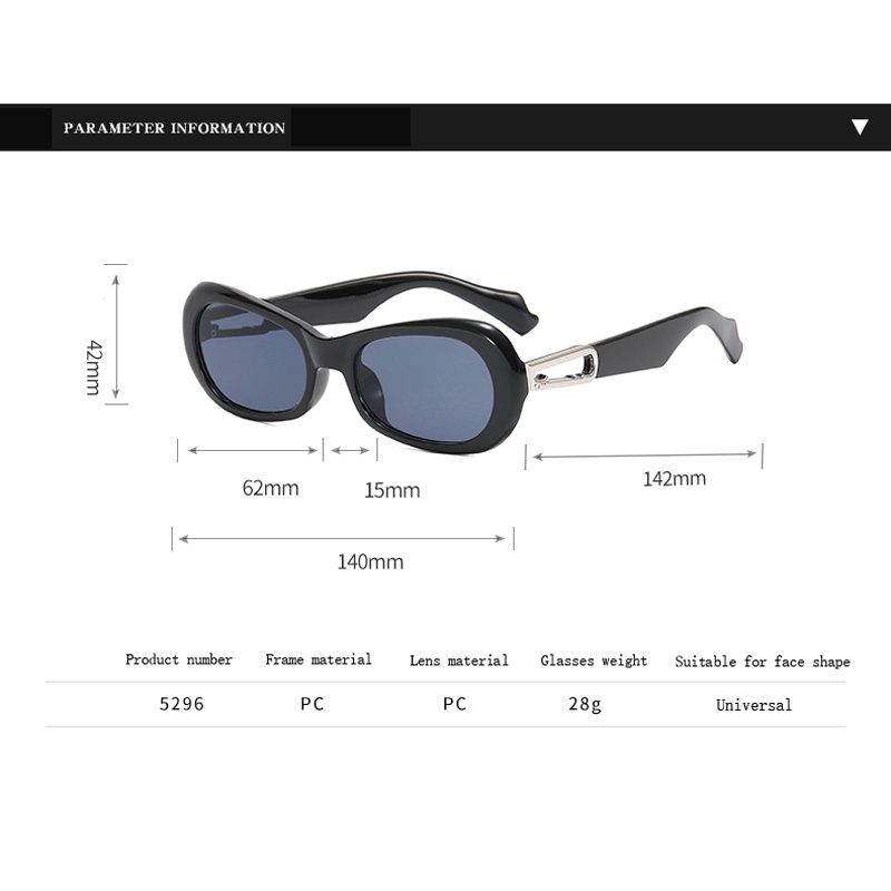 Kính Mát Gọng Nhựa Hình Oval Phong Cách Retro Sang Trọng Cho Nam Nữ