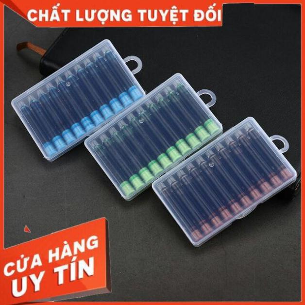 Hộp 10 ống mực (màu tím, đỏ, đen, xanh)