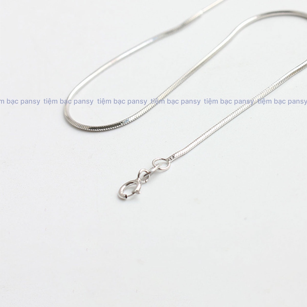 Dây chuyền bạc nữ dây mì thuôn trendy đeo sáng cổ (loại dày dặn) - Vòng cổ bạc ta cao cấp PANSY