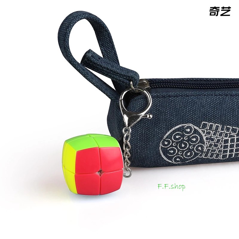 QiYi Mini 2x2 Magic Keychain Móc Khóa Hình Khối Rubik 2x2 2x2x2 Dễ Thương