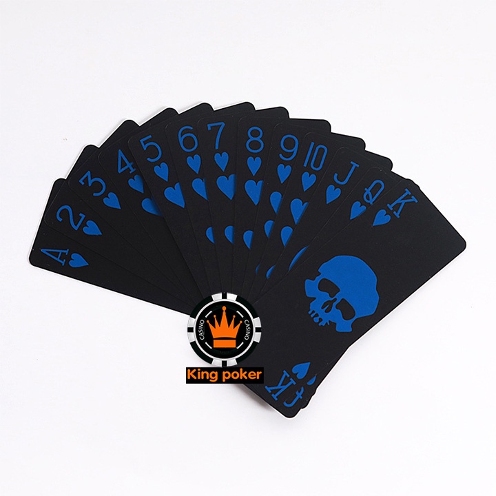 Bộ bài tây mini đen 100% plastic không thấm nước