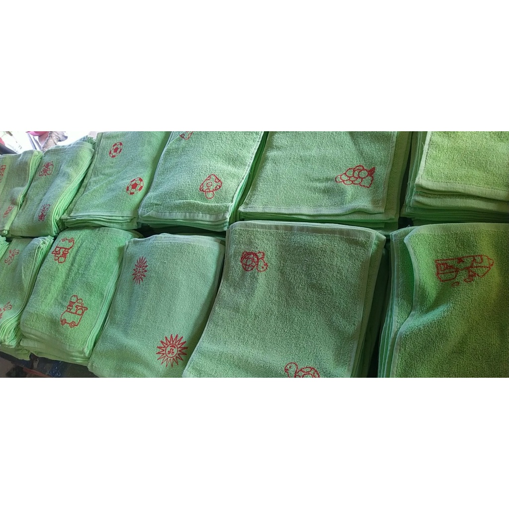 50 khăn mặt mầm non in ký hiệu
