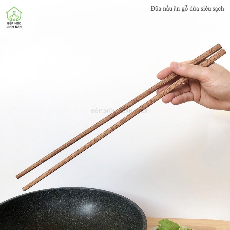Đũa xào nấu gỗ dừa tự nhiên không độc hại   Gỗ già rắn chắc