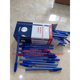 Sỉ hộp 50 chiếc bút bi radder 555a màu xanh - bút bi