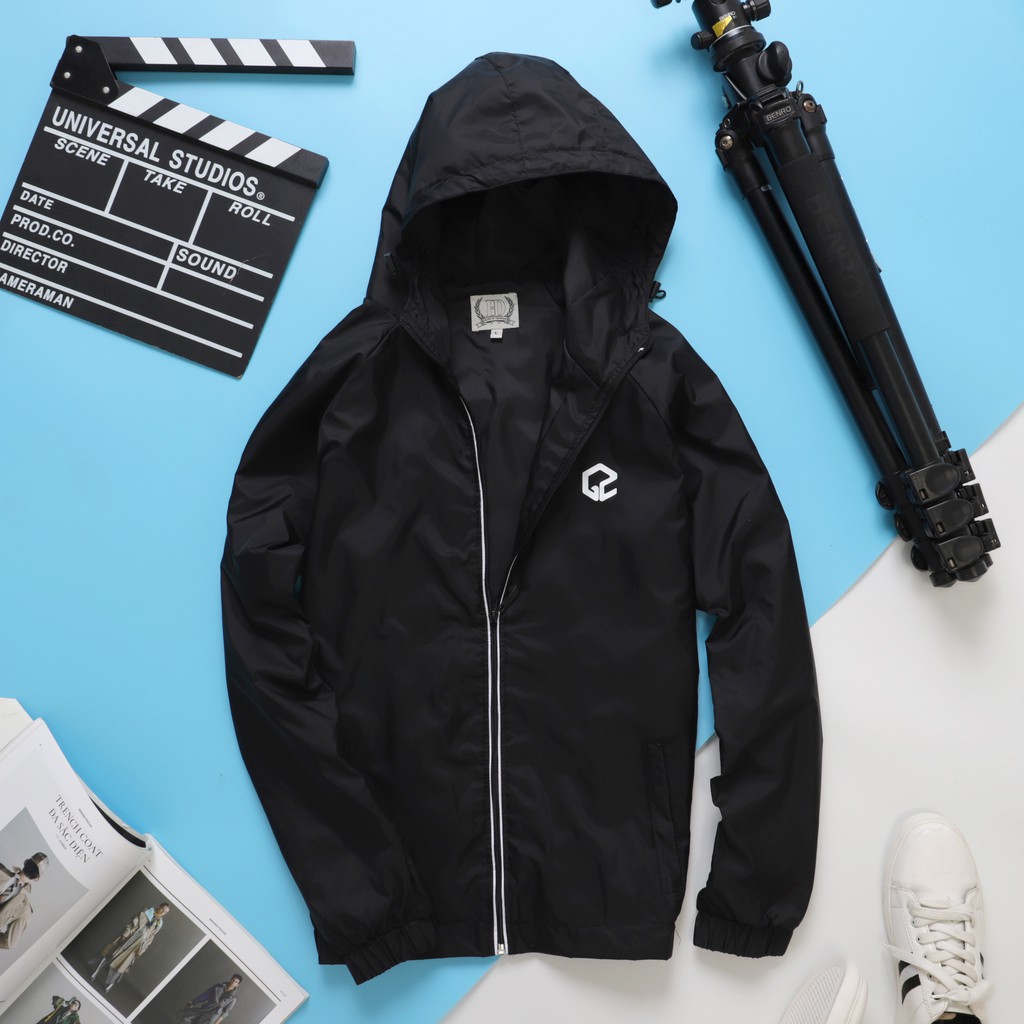 Áo khoác nam Áo khoát nam gió dù 2 lớp chống nắng logo GZ có nón thời trang cực hót-A1060