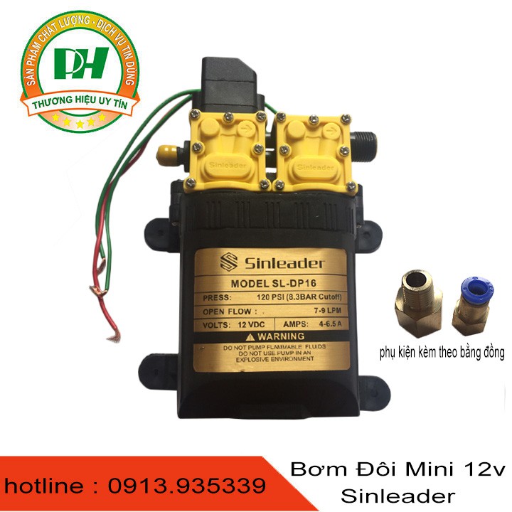 Bơm đôi mini 12v cao cấp