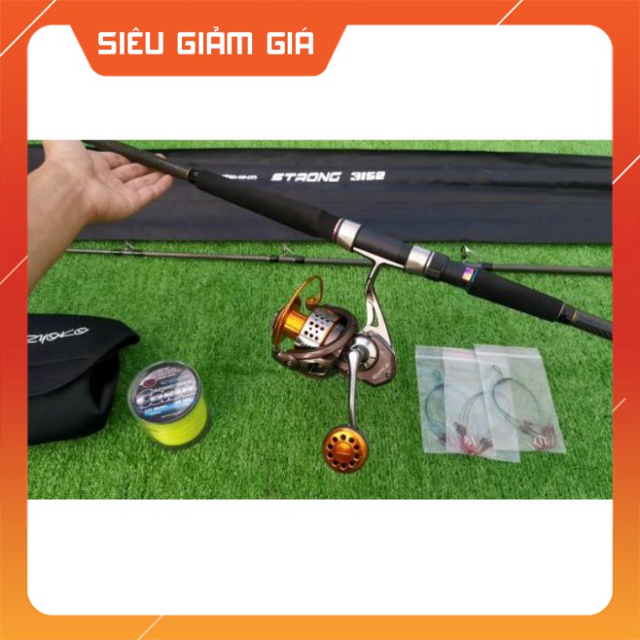 R Bộ Cần Câu Bạo Lực Ashino STRONG FUJI 3m15 + Máy Ryoko Bomber 6000 + Phụ kiện , chuyên câu hồ