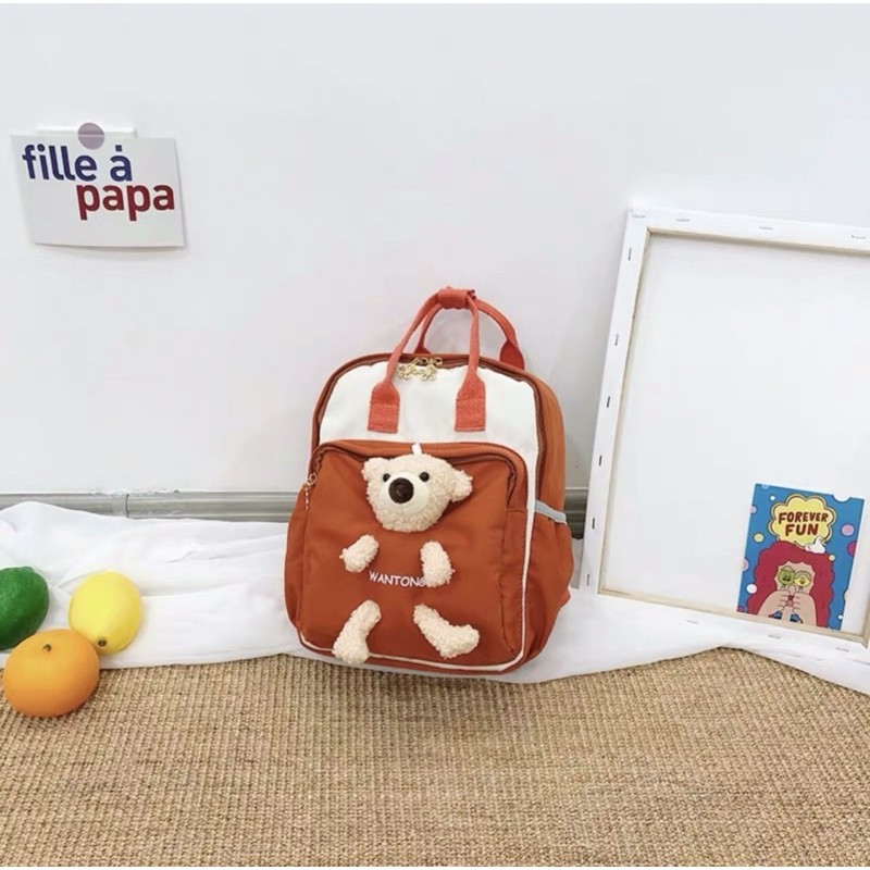 Balo màm non gấu,  Ba Lô bé gái ,balo bé trai, balo mầm non, balo trẻ em sezi 20x28cm