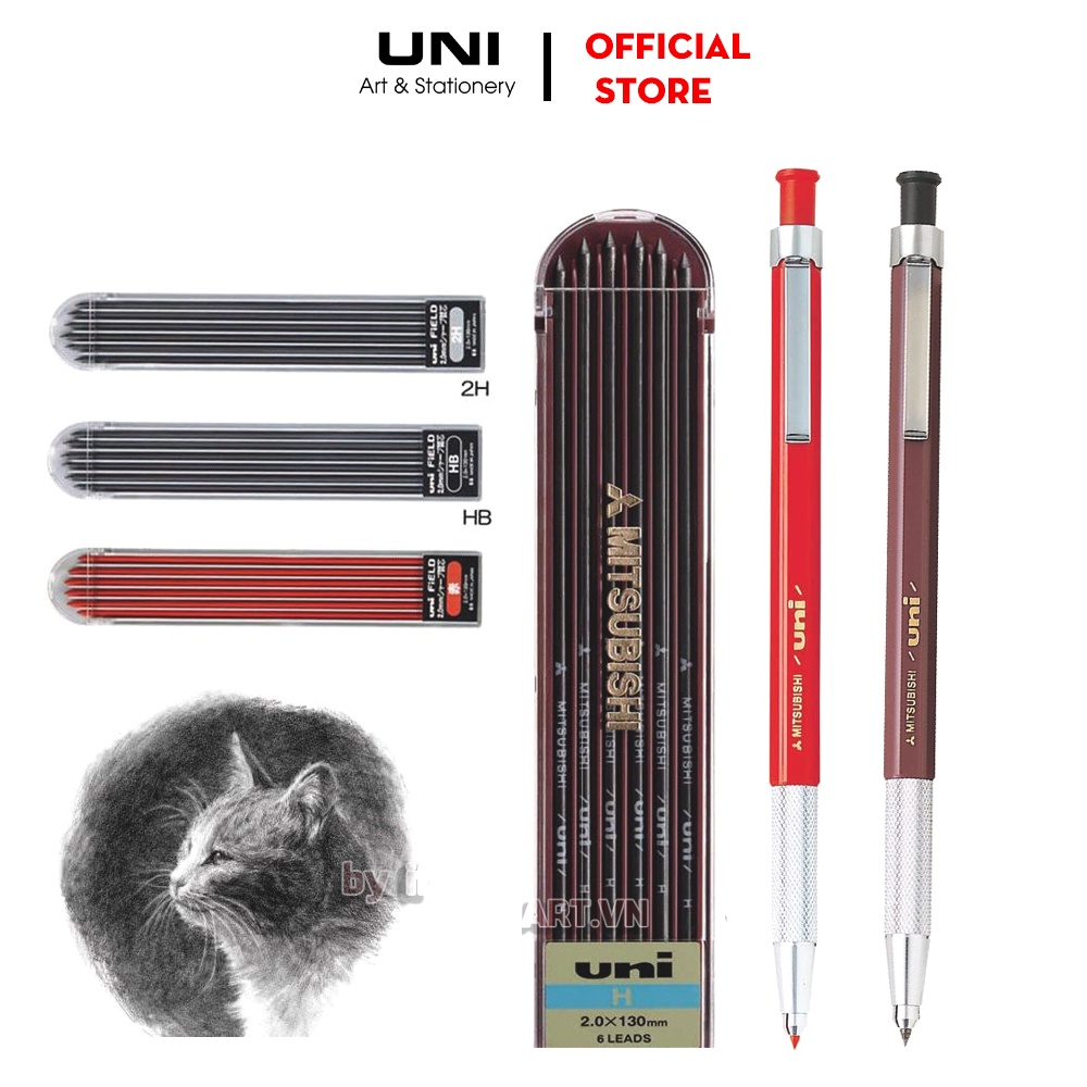 Bút chì bấm Uniball 2.0mm Mitsubishi Pencil